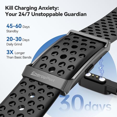 Smart Bracelet with Blood Oxygen/Blood Pressure Monitor, 60-Day Battery Health Fitness Tracker with 2 Bands,Lifetime Membership,Activity Tracking Heart Rate Sleep Monitor for Android iOS in Saudi Arabia