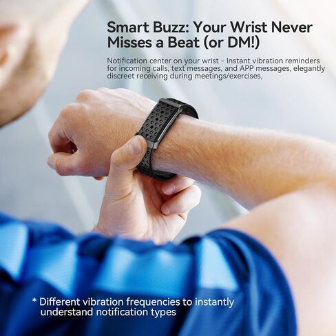 Smart Bracelet with Blood Oxygen/Blood Pressure Monitor, 60-Day Battery Health Fitness Tracker with 2 Bands,Lifetime Membership,Activity Tracking Heart Rate Sleep Monitor for Android iOS in Saudi Arabia
