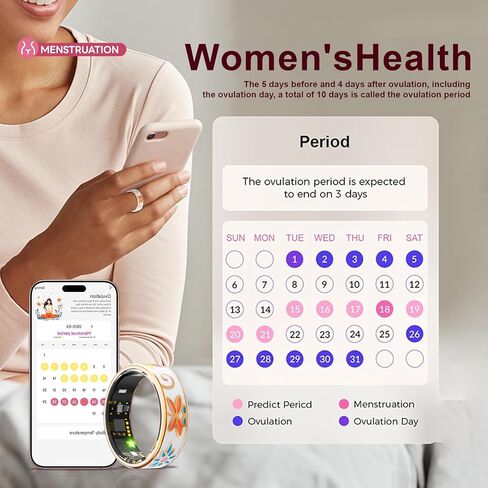 حلقة ذكية عتيقة للنساء والرجال ، متتبع اللياقة البدنية مع مراقبة معدل ضربات القلب ، تعقب النوم ، 8 أوضاع رياضية ، عداد الخطوة ، IP68 مقاوم للماء ، بطارية مدتها 5 أيام ، شحن مغناطيسي بلوري in Kuwait