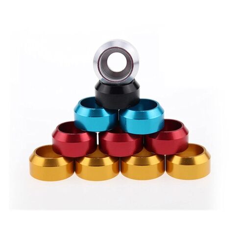 10pcs M2-M8 Aluminum Ally Cup Head Cone Washer Crown Type Washer Gasket Shim Anodized Red Black Gold Blue, Good wear Resistance(Red,M2) in Kuwait