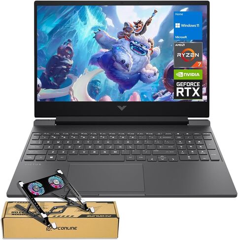 HP Victus 15 Intel i5-13420H (Beats Intel i7-12650H), NVIDIA RTX 4050 Gaming Laptop, 15.6 FHD 144Hz IPS, 32GB RAM, 1TB SSD, Wi-Fi 6, Backlit KB, Win11 Home, Bundle with PCO Notebook Folding Radiator in Saudi Arabia