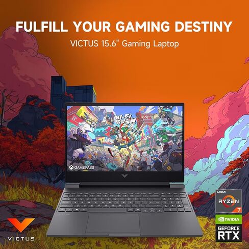 HP Victus 15 Intel i5-13420H (Beats Intel i7-12650H), NVIDIA RTX 4050 Gaming Laptop, 15.6 FHD 144Hz IPS, 32GB RAM, 1TB SSD, Wi-Fi 6, Backlit KB, Win11 Home, Bundle with PCO Notebook Folding Radiator in Saudi Arabia