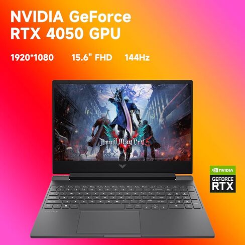HP Victus 15 Intel i5-13420H (Beats Intel i7-12650H), NVIDIA RTX 4050 Gaming Laptop, 15.6 FHD 144Hz IPS, 32GB RAM, 1TB SSD, Wi-Fi 6, Backlit KB, Win11 Home, Bundle with PCO Notebook Folding Radiator in Saudi Arabia