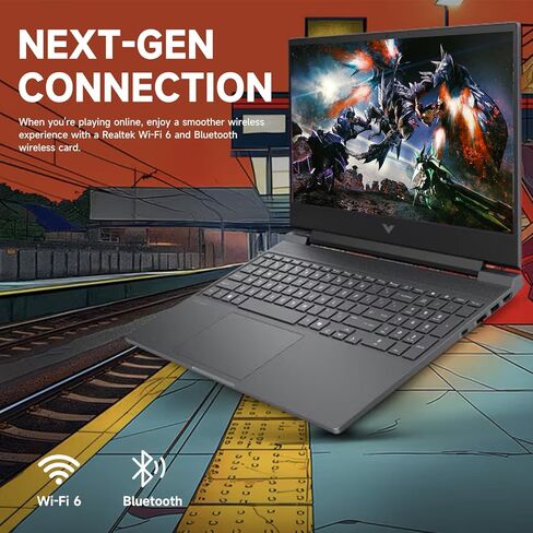 HP Victus 15 Intel i5-13420H (Beats Intel i7-12650H), NVIDIA RTX 4050 Gaming Laptop, 15.6 FHD 144Hz IPS, 32GB RAM, 1TB SSD, Wi-Fi 6, Backlit KB, Win11 Home, Bundle with PCO Notebook Folding Radiator in Saudi Arabia