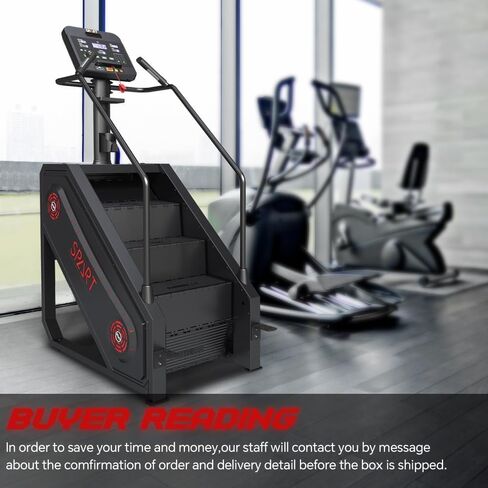 SPART Stair Stepper Machine, Commercial Stair Climber with LED Screen, Stair Exercise Machine with 15 Speed Levels, Speaker, Fan Cooling, Wireless Charge and Safety Key for More Fun in Home Gym in Kuwait
