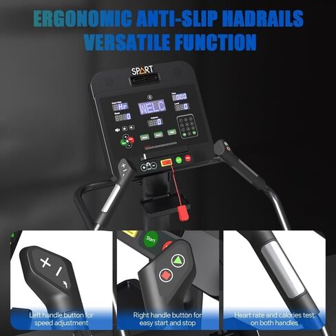 SPART Stair Stepper Machine, Commercial Stair Climber with LED Screen, Stair Exercise Machine with 15 Speed Levels, Speaker, Fan Cooling, Wireless Charge and Safety Key for More Fun in Home Gym in Kuwait