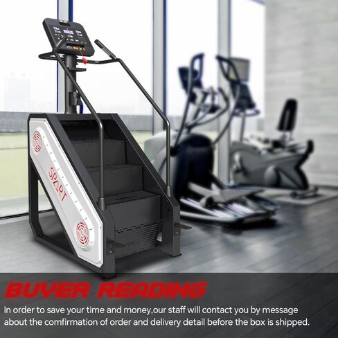 SPART Stair Stepper Machine, Commercial Stair Climber with LED Screen, Stair Exercise Machine with 15 Speed Levels, Speaker, Fan Cooling, Wireless Charge and Safety Key for More Fun in Home Gym in Kuwait