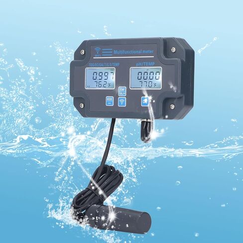EVGATSAUTO PHW3988 Multiparameter Water Quality Tester - Real-Time Data & Auto-Correct - Online Monitor for Food Processing, Labs - ABS - 130x77 (US Plug 110V) in Saudi Arabia