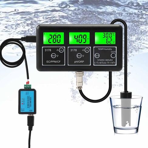 اختبار جودة المياه 7-في 1 ، محلل جودة المياه متعدد المعلمات ، درجة الحموضة/EC/SALT/TDS (PPM) /TEMP/S.G ، القطب القابل للإزالة ، دقة معايرة عالية للحوض ، حمامات السباحة in Kuwait