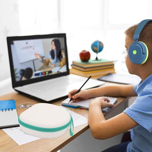 Portable Headphone Case for ICLEVER BTH 20, Travel Carrying Pink Hard EVA Over Ear Headphone Case with Mesh Pocket Storage Cable in Kuwait