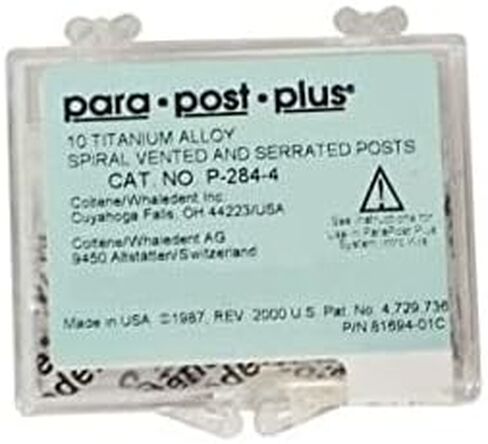 Whaledent P284-4 ParaPost Plus Titanium Posts .040 Yellow 10/Pk in Saudi Arabia