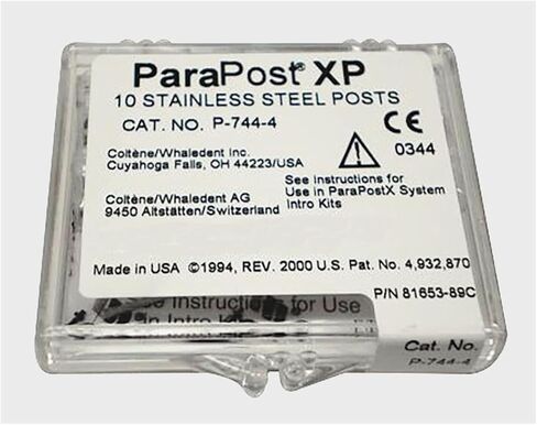 Whaledent P744-4 ParaPost XP Stainlesss Steel Posts .040 Yellow 10/Pk in Saudi Arabia