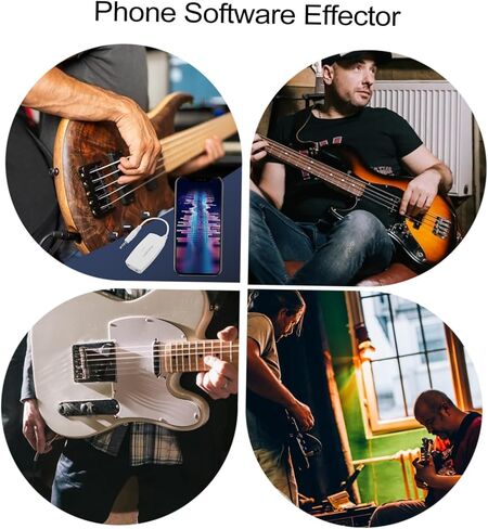 يتصل محول باس الجيتار الكهربائي Toyandona بمحول أنيق من الهواتف المحمولة لتحقيق المؤثرات الصوتية للموسيقيين ذا in Kuwait