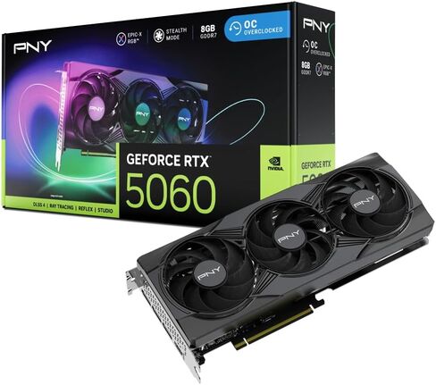 PNY GeForce RTX™ 5060 8GB Overclocked Dual Fan GPU DLSS 4 in Saudi Arabia