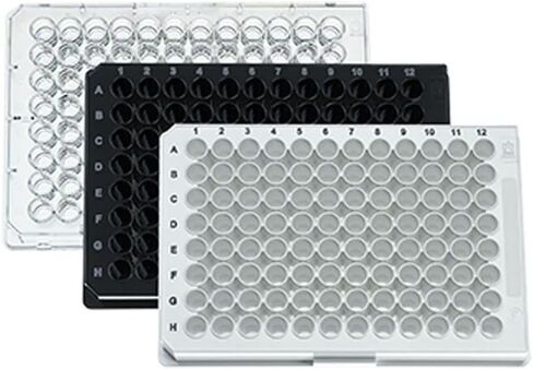 Brandtech 781621 Polystyrene F-Bottom 384 Well Brandplates Microplate ، غير معالجة ، 100 ميكرولتر بئر ، أبيض (حزمة 50) in Saudi Arabia