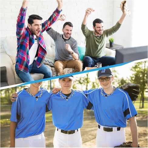 30pcs Silicone Baseball Necklace Pendant, 0-9 Number Pendant Lightweight Sports Necklace Charms for Football Lover Softball Team Fans Rope Chain in Saudi Arabia