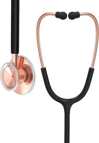 سماعة الذهب الوردي ، هدية للممرضات والأطباء وطلاب الطب ، رئيس مزدوج للاستخدام الصحي المنزلي مع علامة اسم الملحقات (بدون حالة إيفا ، بيرل وايت) in Saudi Arabia