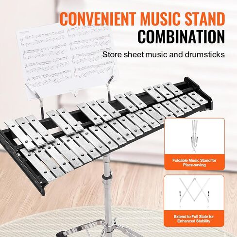 HappyBuy Professional 32 Note Glockenspiel Xylophone Kit مع الملحقات in Saudi Arabia
