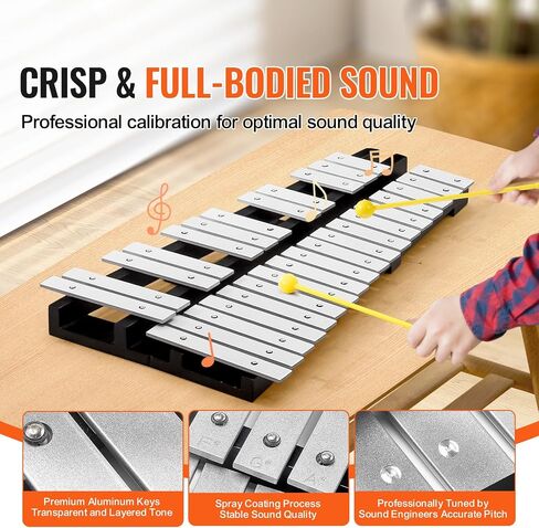 Happybuy Professional 30 Note Glockenspiel Xylophone Kit with Accessories in Saudi Arabia