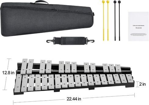 Happybuy Professional 30 Note Glockenspiel Xylophone Kit with Accessories in Saudi Arabia