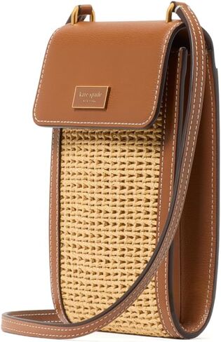 kate spade new york Serena Spade Flower Coated Canvas ns Phone Crossbody, Black Multi in Saudi Arabia