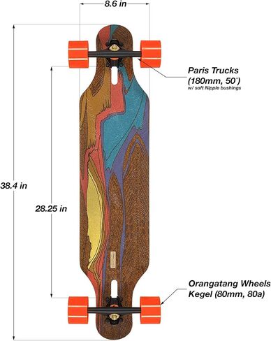 Loaded Boards Icarus Bamboo Longboard Skateboard in Saudi Arabia