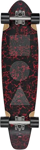 GLOBE The All-Time Longboard, Color: Red Marble Stack, Size: 35in (10525246-RED_Marble_STACK-35in) in Saudi Arabia