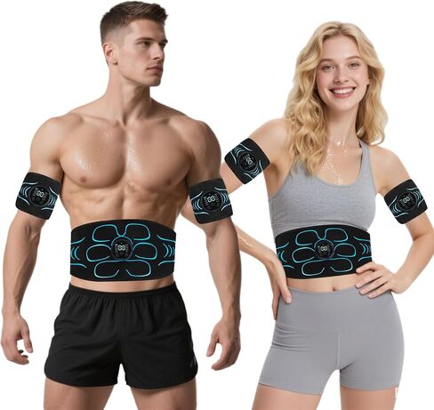 AB Stimulator, AB stimulator Muscle Toner, ABS Stimulator Abdominal, for Abdomen, Arms, Legs. Fitness Belt KLT-07 Blue in Saudi Arabia