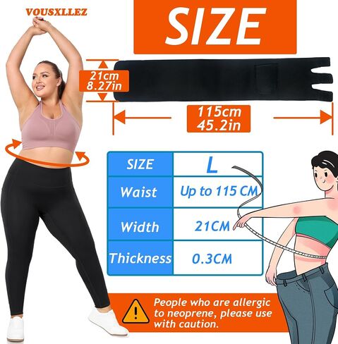 Waist Trimmer Belt Men and Women,Sweat Band Stomach Wrap,Plus Size Neoprene Waist Trainer for Working Out in Saudi Arabia