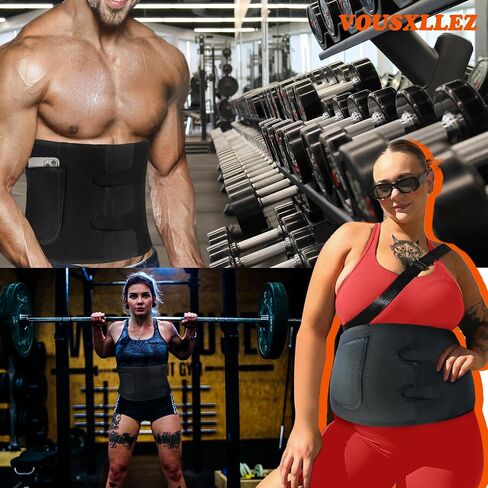 Waist Trimmer Belt Men and Women,Sweat Band Stomach Wrap,Plus Size Neoprene Waist Trainer for Working Out in Saudi Arabia