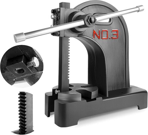 Manual Arbor Press, 2 Ton Manual Arbor Press, 8.5" Maximum Height, 57 lbs Weight Cast Iron Heavy-duty Manual Desktop Arbor Press, Precision Hand Press for Stamping, Bending, Stretching, (Blue) in Saudi Arabia