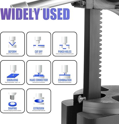 Manual Arbor Press, 2 Ton Manual Arbor Press, 8.5" Maximum Height, 57 lbs Weight Cast Iron Heavy-duty Manual Desktop Arbor Press, Precision Hand Press for Stamping, Bending, Stretching, (Blue) in Saudi Arabia