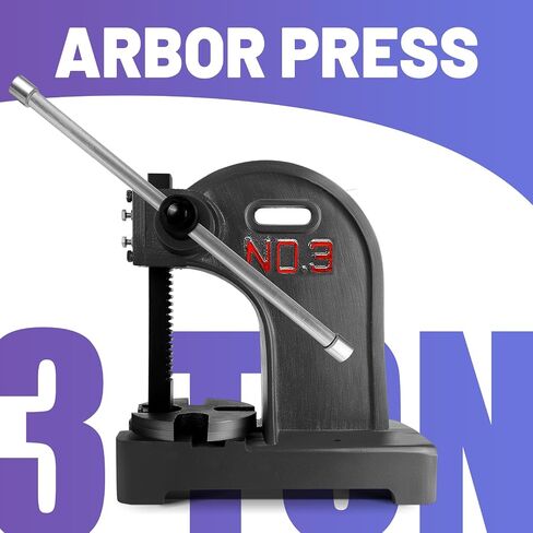Manual Arbor Press, 2 Ton Manual Arbor Press, 8.5" Maximum Height, 57 lbs Weight Cast Iron Heavy-duty Manual Desktop Arbor Press, Precision Hand Press for Stamping, Bending, Stretching, (Blue) in Saudi Arabia