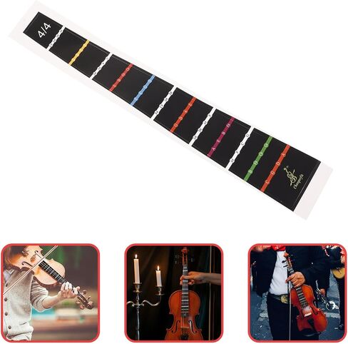 TOYANDONA Cello Fingerboard Tape 1 Sheet Finger Position Indicators Stickers Cello Fret Finger Marker 4/4 Cello Fiddle Fingerboard Fret Guide Label Finger Chart for Cello Black Fingerboards in Saudi Arabia