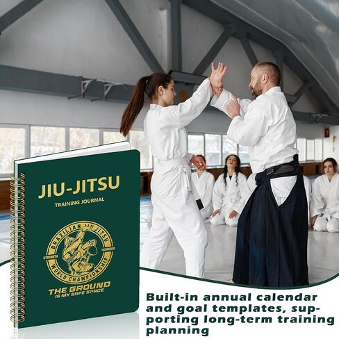 LKTHSEEK JIU JITSU Training Journal BJJ Notebook for Martial Arts 134 pages pu cover spold bound a5 size planner bookboor to log techniques for the techniques and rolling notes exhale for gift in Kuwait
