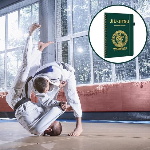LKTHSEEK JIU JITSU Training Journal BJJ Notebook for Martial Arts 134 pages pu cover spold bound a5 size planner bookboor to log techniques for the techniques and rolling notes exhale for gift in Kuwait