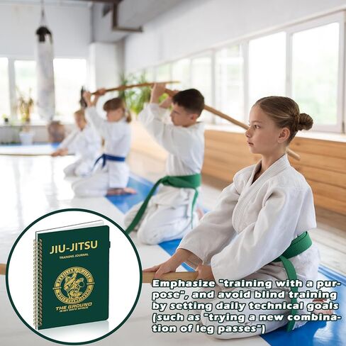 LKTHSEEK JIU JITSU Training Journal BJJ Notebook for Martial Arts 134 pages pu cover spold bound a5 size planner bookboor to log techniques for the techniques and rolling notes exhale for gift in Kuwait