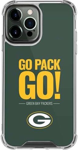 Skinit Clear Phone Case متوافق مع iPhone 14 Pro Max - تصميم فريق Green Bay Packers المرخص رسميًا in Kuwait