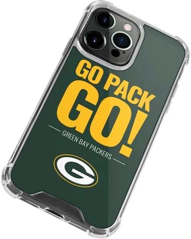 Skinit Clear Phone Case متوافق مع iPhone 14 Pro Max - تصميم فريق Green Bay Packers المرخص رسميًا in Kuwait
