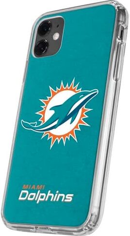 علبة هاتف Clear Clear متوافقة مع iPhone 11 - NFL Miami Dolphins مرخص رسميًا in Saudi Arabia