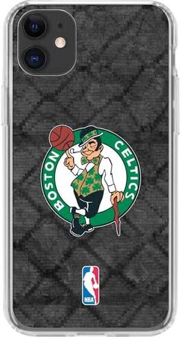 Skinit Clear Phone Case Compatible with iPhone 11 - Officially Licensed NBA Boston Celtics Dark Rust Design in Saudi Arabia