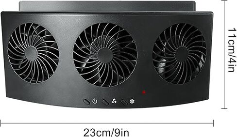 مروحة عادم نافذة السيارة ، USB شحن Ventilator Ventilator Chailing Cooling Amplifier Fans Fan Window Ventiator Fan مع الرياح القوية (أسود) in Kuwait