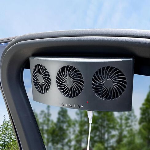 مروحة عادم نافذة السيارة ، USB شحن Ventilator Ventilator Chailing Cooling Amplifier Fans Fan Window Ventiator Fan مع الرياح القوية (أسود) in Kuwait