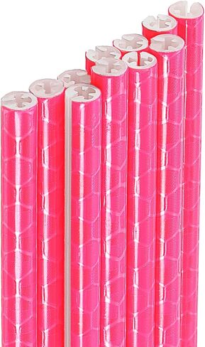 HARFINGTON 72pcs Bike Reflective Spoke Skins 0.2" Plastic Bicycle Spoke Reflectors Spoke Covers Trim Wrap Wheel 360°Visibility for Road Mountain Bike Motorcycles Decoration, Pink in Saudi Arabia
