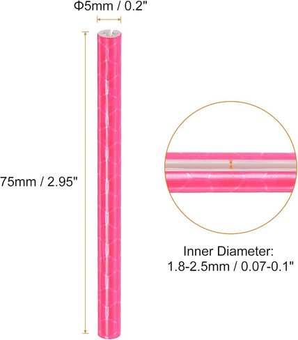 HARFINGTON 72pcs Bike Reflective Spoke Skins 0.2" Plastic Bicycle Spoke Reflectors Spoke Covers Trim Wrap Wheel 360°Visibility for Road Mountain Bike Motorcycles Decoration, Pink in Saudi Arabia