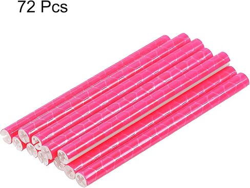 HARFINGTON 72pcs Bike Reflective Spoke Skins 0.2" Plastic Bicycle Spoke Reflectors Spoke Covers Trim Wrap Wheel 360°Visibility for Road Mountain Bike Motorcycles Decoration, Pink in Saudi Arabia
