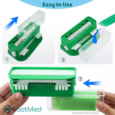 1PC Dental Grade Micro Applicator Dispenser مع حاوية واحدة بواسطة Vastmed | منظم حامل الفرشاة الدقيقة للأسنان in Saudi Arabia