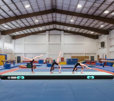 YITAHOME Air Gymnastics Mat 10ft/13ft/16ft/20ft Tumble Track Mat 4/8 Inches Thick Inflatable Tumbling Mat with Electric Pump & Carry Bag for Home Use/Tumble/Gym/Training/Cheerleading/Park/Water in Saudi Arabia