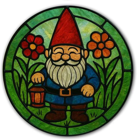 DJ One Pair Stained Glass Garden Gnome #1 Scratch Pads 1200 Vinyl Memorabilia 12" inch Slip Mat Turntable Slipmat DJ Platter Pad x2 in Saudi Arabia