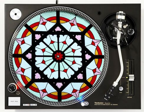 DJ واحد زوج واحد ملون الزجاج #1 وسادات الخدش 1200 فينيل تذكارات 12 "بوصة زلة حصيرة القرص الدوار in Saudi Arabia